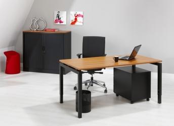 Vrijstaande bureautafel Quartet Black 60x80cm